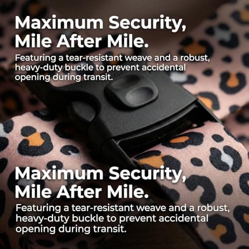 2 PCS Leopard Print Luggage Straps for Suitcases, Adjustable Suitcase Straps Heavy Duty Suitcase Belts, Baggage Identifiers Suitcase Accessories with Quick Release Buckle — view 5