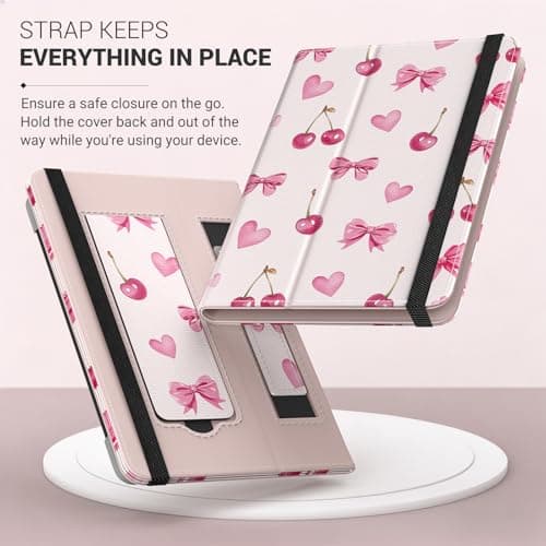 MoKo Universal Case for 6 inch kindle eReaders and Tablets, Cherry Bow — view 6