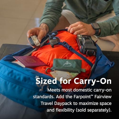 Osprey Farpoint Men's Travel Pack, 40L, Antique Blue — view 3