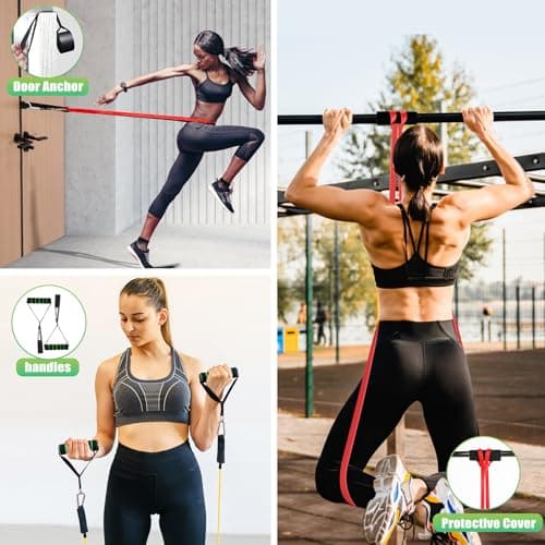 Fokky Resistance Bands Set, 4 Levels Exercise Bands for Men Women — view 5