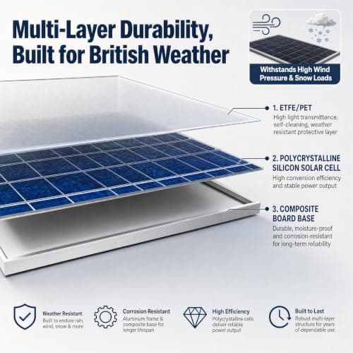 200W Solar Panel 12V Trickle for battery Charger and Maintainer Portable IP65 Waterproof Kit for Car RV Boat Tractor(Single) — view 6