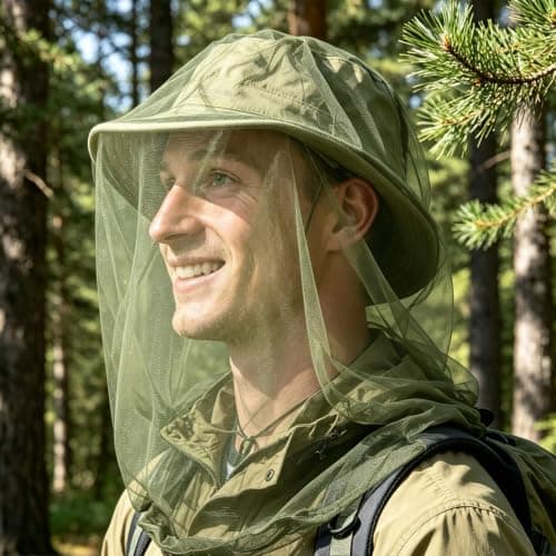 2 Pack Mosquito Head Net, Ultra Large Insect Screen for Outdoor Use — view 5