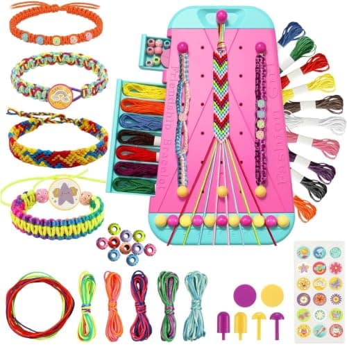 Yebebao Friendship Bracelet Making kit, Gifts for 6 7 8 9 10 11 12 Year Old Girls, Arts and Crafts for Kids Ages 6-12, DIY Toys for Birthday Party Travel Christmas Children's Day