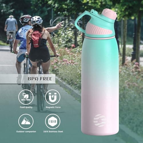 Fjbottle Insulated Water Bottle 1L Magnetic Lid Stainless Steel — view 5