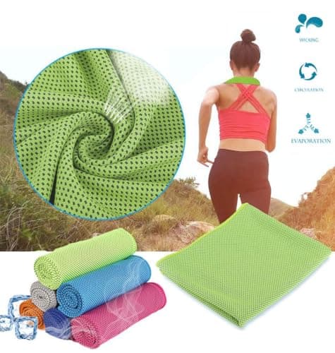 VAKKI Cooling Towel, Ice Cold Sports Sweat Towels for Instant Relief Perfect Coolings Scarf Neck,Forehead, Wristband, Bandana, Stay Cool from Over Heating During All Kinds of Sport and Exercise — view 5