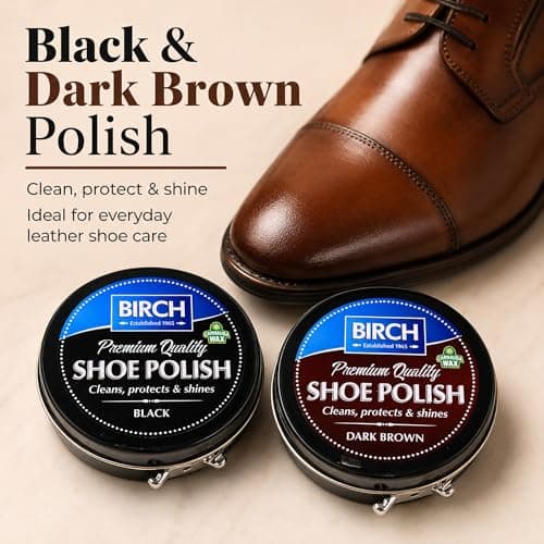 Glo Earth Shoe Shine Kit Premium Travel Shoe Care Set with Horse Hair Brushes Black and Dark Brown Polish Buffing Cloth and Carry Case — view 5