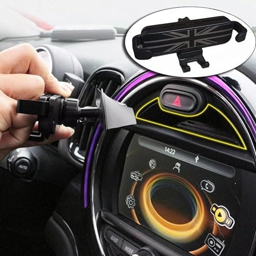 ANZIWU Mobile Phone Holder for Mini Cooper, Central Control Screen Dedicated Navigation Phone Holder Cradle for S Jcw One F54 F55 F56 F57 F60 (black) — view 2