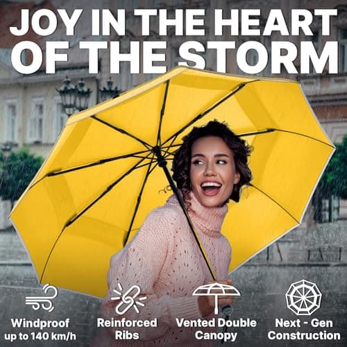 Royal Walk Folding Travel Compact Umbrella Windproof Strong for Men & Women — view 5