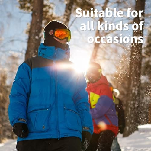 LONGKING Balaclava Ski Face Mask for Men– Skiing, Snowboarding, Motorcycle, UV Protection & Wind Protection Black — view 6