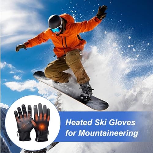 Heated Work Gloves,Touchscreen Cold Weather Hand Warmer - 3-Level Temperature Control Heated Ski Gloves - USB Plug-In for Outdoor Activities Hunting Commuting Camping Hiking Skiing Cycling — view 2