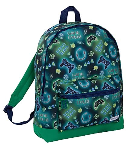 ScruffyTed Boys Gamer Backpack For Kids Girls Game Over Large Capacity Travel Rucksack College School Bag
