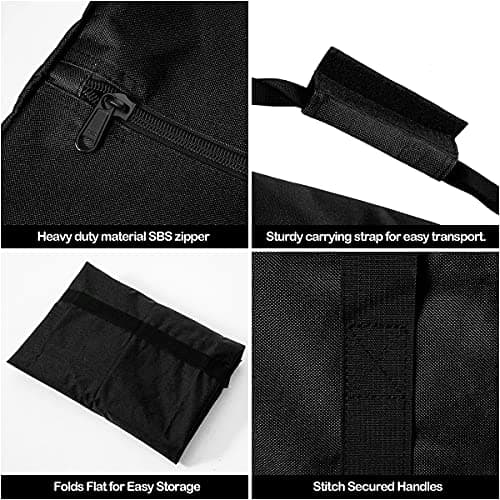 INFANZIA 2 Pack 197L Travel Duffle Bag - 47Inch Extra Large Sports Duffel Luggage Bag Large Holdall with Upgrade Zipper, Sturdy & Water Resistant, Black — view 3