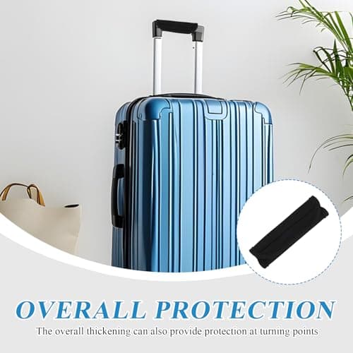 2 Pcs Luggage Handle Wraps, Luggage Handle Wrap & Coversluggage, Soft Neoprene Comfort Covers for Suitcase, Universal Size, Durable and Washable Travel Accessories in Classic Black — view 4