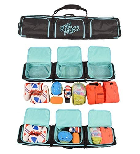 TentHome Fully Padded Snowboard Bag with Wheels Large Multi-Compartment Ski Boots and Helmet Bag Perfect for Travel (146cm) — view 2