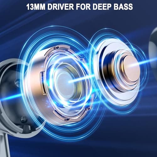 Wireless Earbuds, Bluetooth 5.4 Headphones in Ear with 4 ENC Noise Cancelling Mic, Bluetooth Earbuds 40H Playtime, HiFi Stereo Deep Bass Wireless Earphones IP7 Waterproof, USB-C Fast Charge Dark Gray — view 4