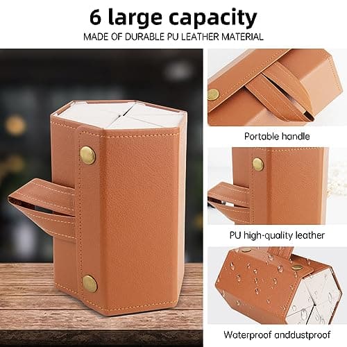 CTDMJ Sunglasses Storage Box, 6-Slot Travel Sunglasses Organizer, Leatherette Sunglass Storage Organiser, Foldable Glasses Storage Case, Sunglasses Holder for Women and Men — view 4