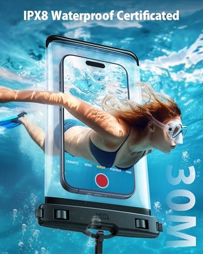 YOSH Waterproof Phone Pouch [Side Button Friendly], Fits Up to 7.2" — view 2