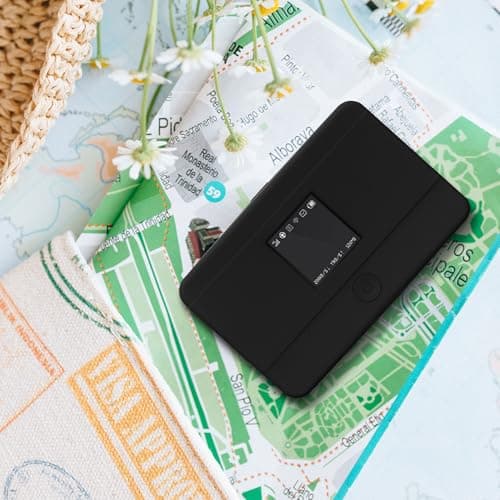 kwmobile WiFi Router Case Compatible with TP Link M7350 4G Cover - Silicone Portable Hotspot Case Black — view 5