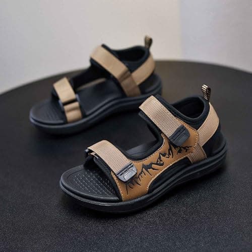 Sandals boys 25 den summer. Comfortable durable shoes for boys aged 5 to 13 years. Versatile, casual outdoor sandals for everyday use. Fixed design for the sandals boys Ciao, brown, 3.5 UK — view 3