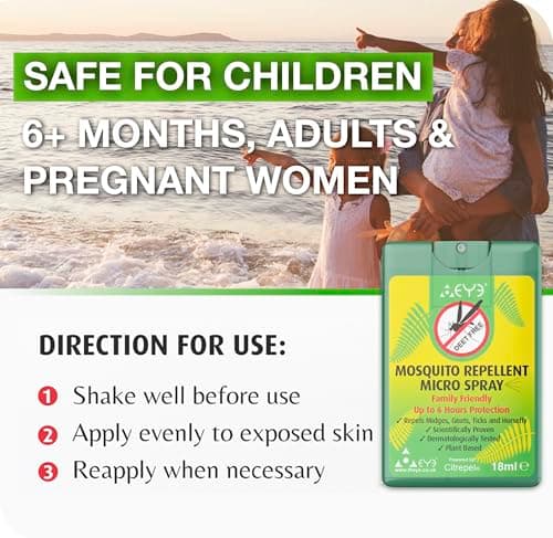THEYE, Mosquito Repellent Spray, Mini Travel Portable Natural Insect Repellent with Citrepel, DEET-Free Bug Spray for Body, 2 x 18ml (Bottle Colour May Vary) — view 6