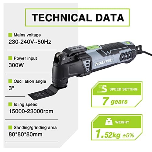 WORKPRO 300 W Oscillating Multi Tool Kit — view 2