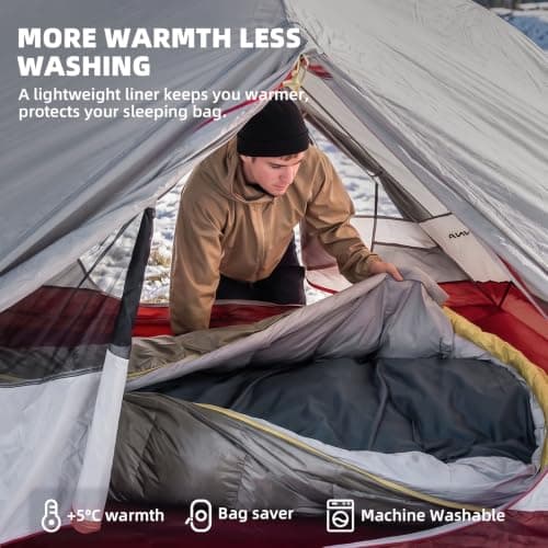BISINNA Ultralight Sleeping Bag Liner 300g Compact Small pack size — view 6