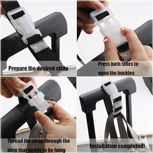 RUIENGCOMM 8 PCS Elastic Fastening Belt for Luggage Adjustable Luggage Straps for Suitcases Attach Bags Portable Travel Suitcase Accessory — view 6