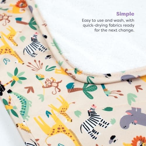 Bambino Mio, Baby Changing Mat (Safari Squad) Travel Nursery Change Mat (60cm x 40cm Open / 20cm x 15cm Folded) — view 4