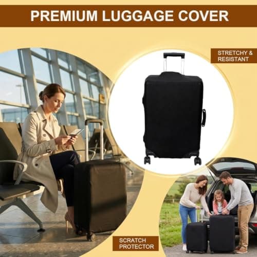 26-28 Inch Black Elastic Suitcase Cover Travel luggage Case Protector — view 6