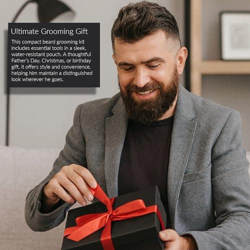Black Sand Labs Men's Toiletry Bag - Travel Toiletries Dopp Kit - Compact Water-Resistant Nylon Bag with Durable Zipper for Travel Beard Oils, Balms, & Brushes - Lightweight Mini Shaving Bag for Men — view 6