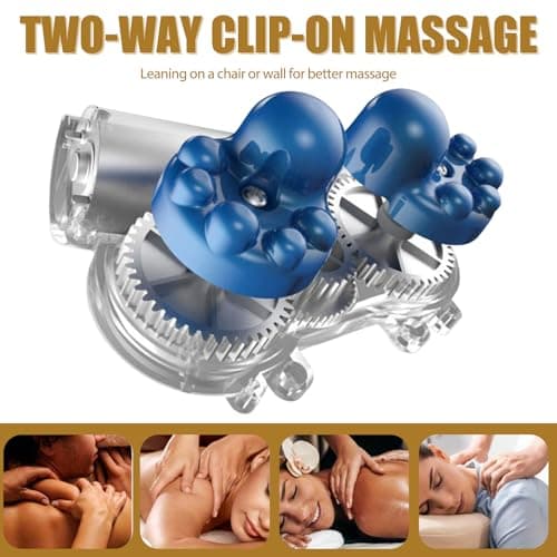 Neck Massager, Newly Upgraded Rechargeable U-Shaped Shoulder and Neck Relaxer with Drawstring Bag, 3D Deep Tissue Kneading, 3 Levels of Intensity and 3 Modes, Massage Cushion for Travel,Office,Drving — view 6