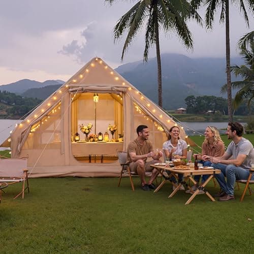 Aoxun Inflatable Tent, 2-4 Person Air Tent with Manual Hand Pump — view 3