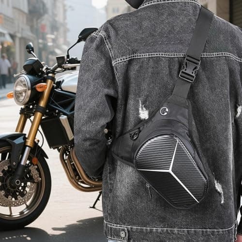 Motorcycle Leg Pocket - Waterproof Thigh Pocket with Adjustable Straps | Quick Release Storage | High Capacity PU EVA Travel Bag for Tour Commuting Outdoor Adventure Accessories — view 4