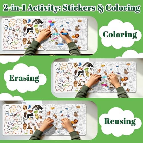Kalysky Search and Find Sticker Book, 450+ Animals Stickers for Children — view 4
