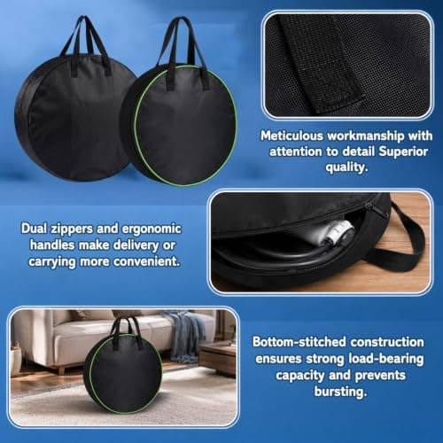 GZGRYTRC 2Pcs EV Cable Bag Set, Portable EV Charger Cable Storage Bag, Practical Electric Car Charger Cable Bag for Daily Charging and Travel Storage Organisation — view 3