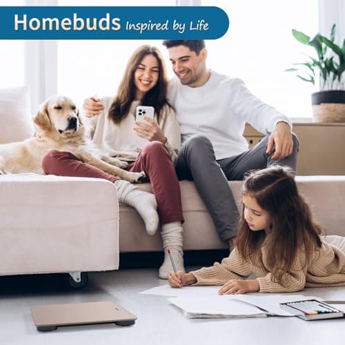 Homebuds Bathroom Scales for Body Weight, Precision 0.1lb by Our Professional Factory Since 2001, Weighing Scales Step-On and White LED for Easy to View, 3*AAA Included, 400lb/182kg, Rose Gold — view 6