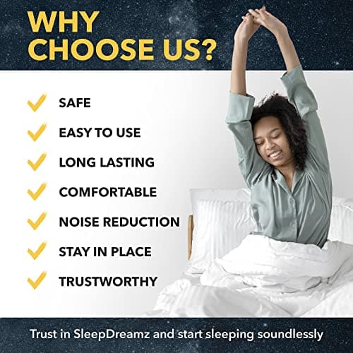 Noise Cancelling Ear Plugs for Sleeping - 10 Pairs, Silicone, White — view 2