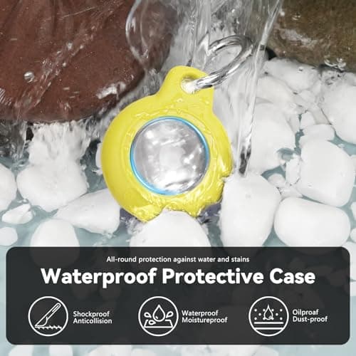 TNSNK for AirTag Holder Keyring, 1 Pack,Yellow — view 2