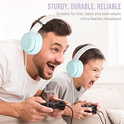 Rockpapa L22 Foldable Wired Headphones for Kids Girls Boys with Microphone — view 6