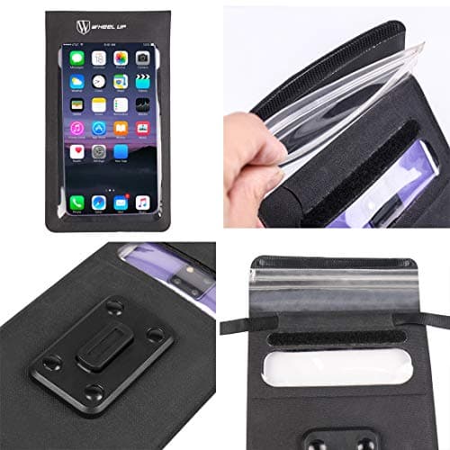 Bike Handlebar Bag, Bicycle Phone Holder, Universal Waterproof Ultra Thin Phone Case/Cycling Pouch Bike Phone Mount Touch Screen Dry Bag for iPhone 16 15 14 13 12 11 Pro Max XS Smartphone Below 6.9'' — view 6