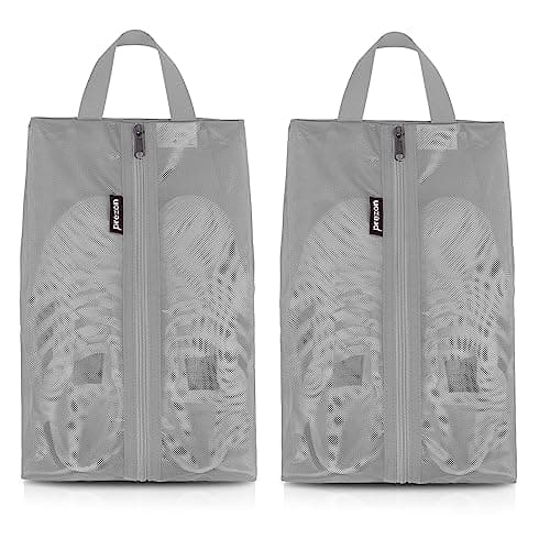 Prezon Travel Shoe Bags, Water Resistant TPU Mesh, Sturdy YKK Zipper, Shoes Storage Bag, Shoes Packing Organizer, Unisex Shoe Pouch for Travel or Home Storage
