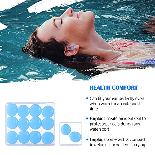 zhibeisai 21 Pairs Silicone Earplugs for Sleeping Noise Cancelling Sound Blocking Silicone Ear Gels Deep Sleep Silicone Ear Plugs Reusable Noise Cancelling Earbuds Earplugs Washable Earplugs 32dB NRR — view 5