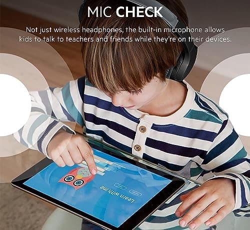 Bluetooth Wireless Headphones Over Ear,Kids Wireless Headphones,Over Ear Headphones Stereo Children Headset TF Card/Wired Foldable Earphones for Girls Boys Gift,Sound for Travel Work PC Cellphone — view 5