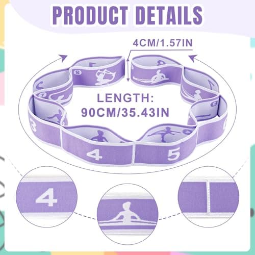 Meng Jiaran 2 Pcs Stretching Bands Yoga Straps with 8 Adjustable Loops — view 2