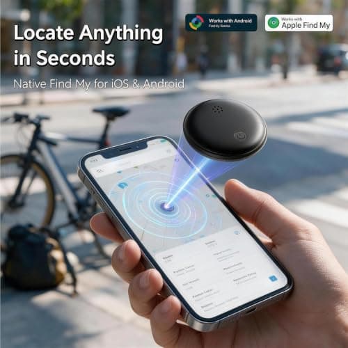 GPS Tracker for Vehicles Compatible with iOS and Android,Magnetic Car GPS Tracker No Monthly Fee,Global Real-Time Tracking Hidden Car/Bikes/Luggage/Pets Tracker【Apple MFi Certified + Google Find Hub】 — view 5