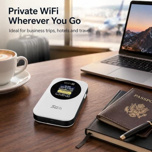 5G Mobile Portable Wi-Fi 6 Router,300Mbps Portable MiFi with SIM Card Slot — view 2