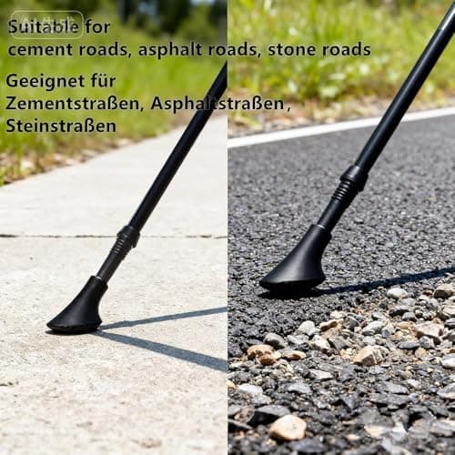 Leaf-Shaped Rubber Tips for Walking Poles | Quiet & Non-Slip for City, Park & Trails | Universal 11mm Fit — view 4