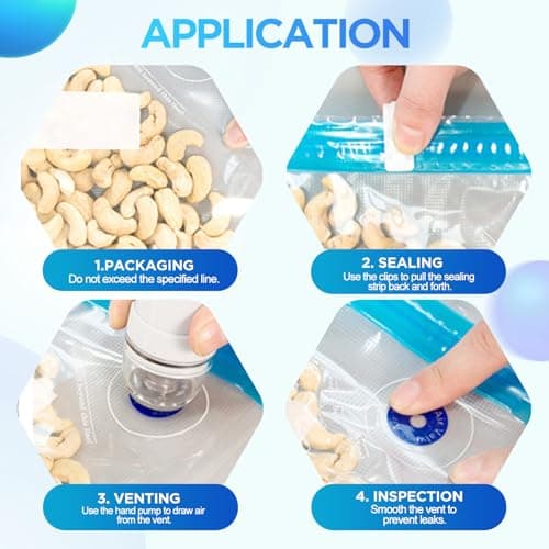 30 Reusable Filament Storage,30×34cm Filament Vacuum Bags with Hand Pump and Sealing Clip,Vacuum Storage Bags,Vacuum Seal Bags for Lunch Sandwich Snacks Fruit Bag Food Storage,Meal Prep and Sous Vide — view 5