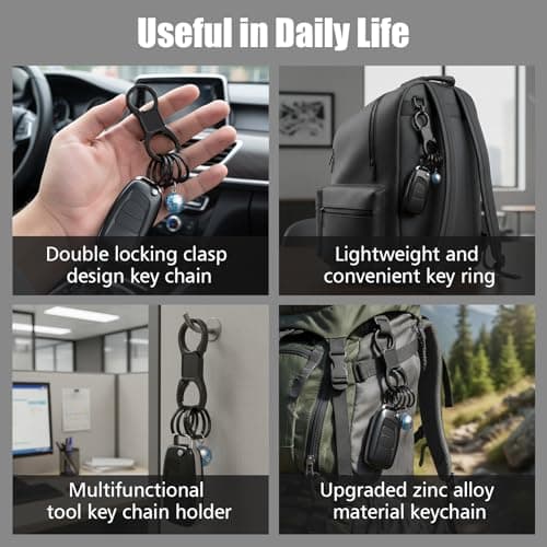 Plkjiu 2 Sets Detachable Key Chains for Car Keys | Quick Release Keychain with 4 Key Rings | Heavy Duty Car Key Organizer Holder Clip for Men & Women — view 5