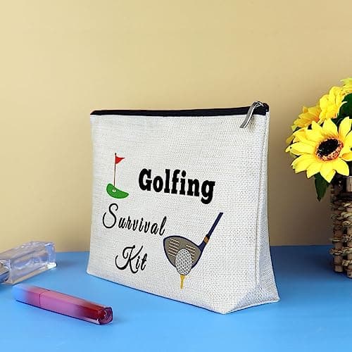 Golf Gift Makeup Bag Golf Team Gifts for Women Golfs Lover Inspirational Gifts Cosmetic Bags Lady Golfs Gift Christmas Birthday Present for Player Golfer Friend Female Travel Makeup Pouch — view 6